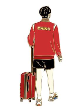眷属2.0小红书同款莎头组合金属徽章王楚钦孙颖莎高颜值谷美纪念