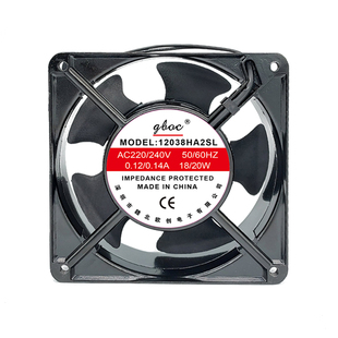 散热风扇220v机柜弱电箱电柜工业电焊机大风量12cm高转速电箱风机