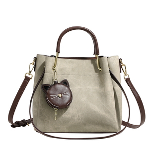 圣米洛通勤水桶包包女士2026新款大容量斜挎包高级感洋气手提包