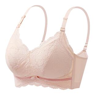内衣女小胸聚拢显大加厚5CM平胸专用不空杯无钢圈超厚蕾丝文胸罩