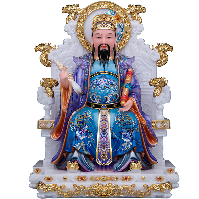 文昌帝君汉白玉桌面供奉神像