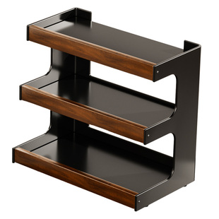 实木杯子置物架家用餐桌上多功能茶杯玻璃马克杯中古风分层收纳架