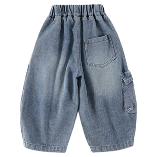 男童牛仔裤2026新款童装男孩韩版潮流时尚百搭阔腿裤宝宝春装裤子