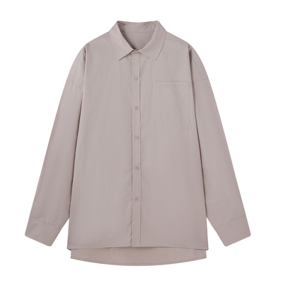 BJHG仿天丝纯棉顺色百搭长袖衬衫