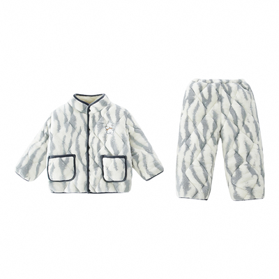 儿童睡衣冬款三层夹棉加厚保暖