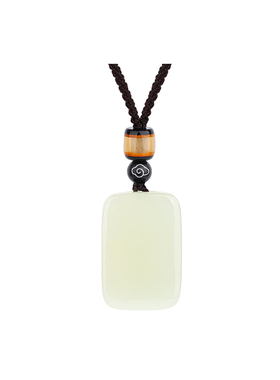 和田玉精雕平安无事吊坠男女款