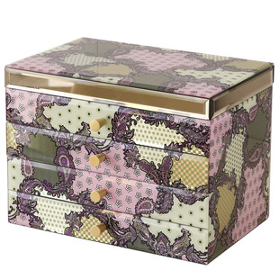 首饰收纳盒高档精致大容量项链戒指耳环手饰品珠宝黄金收拾盒子