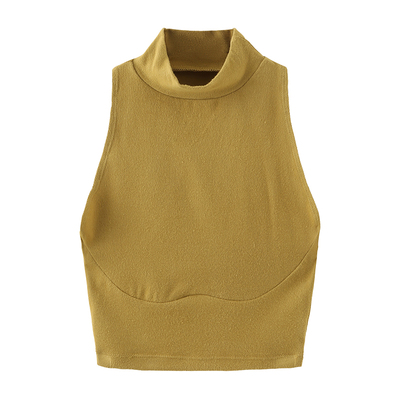 露脐磨毛外穿全棉背心时尚现代舞