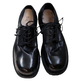 情侣y2k 昱谷®vibe暗黑先锋马皮德比 固特异Derby厚底不锈钢皮鞋