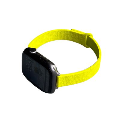 适用iwatch表带荔枝纹硅胶磁吸