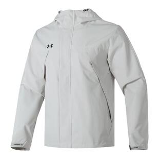 安德玛UA跑步训练服男2023秋季新款运动外套连帽梭织夹克23600401