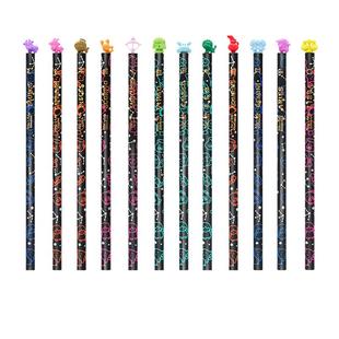 【自营】nakabayashi/仲林HB圆木铅笔小学生专用一年级初学者练字不易断十二星座限定款绘画铅笔