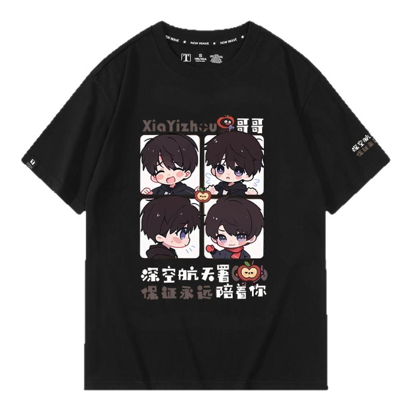 休闲宽松纯棉情侣短袖