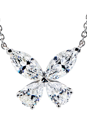 经典纯银镀金幻影蝴蝶项链