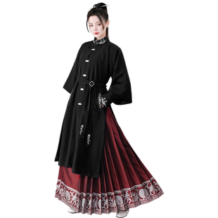 【如梦霓裳丨徽音】原创汉服女对襟衫汉元素风衣明制马面裙日常秋