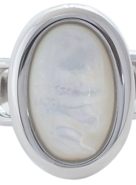 无怯纯银大气百搭宝石戒指