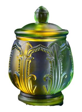 琉璃供佛观音摆件圣水杯