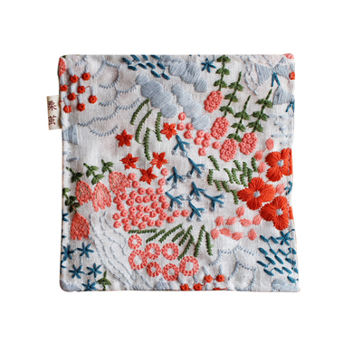 栗茧杯垫餐垫双层刺绣轻奢茶垫