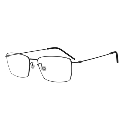 木九十钛金属长方形细框近视镜架