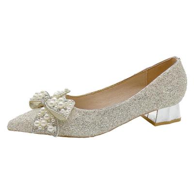 婚鞋新娘鞋主婚纱两穿结婚水晶鞋