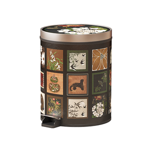 垃圾桶卧室家用高颜值免弯腰轻奢大号大容量2025新款客厅中古风