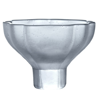 玩物志 日式高脚品茗杯玻璃花瓣杯红茶茶杯闻香杯烧酒杯米酒杯