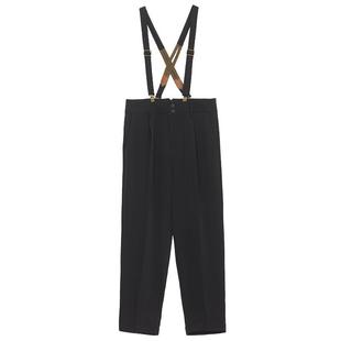 谜底背带裤女夏季新款时尚休闲亲肤舒适纯色九分裤246MK7019