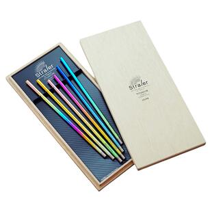 HORIE堀江纯钛吸管彩色钛合金抑菌无金属臭宝宝儿童用可爱搅拌棒