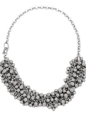 网红欧阳双层叠戴球球项链女颈链