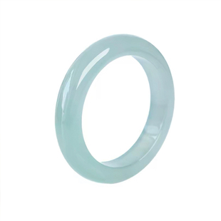 仟喜梵“流萤染夏”高端翡翠玉髓平替冰种石英岩蓝水玉手镯子女款