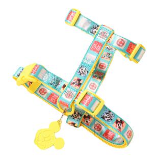 迪士尼米奇系列猫咪胸背带小狗外出防挣脱犬猫通用工字型牵引套装