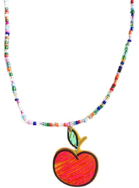 复古几何七彩水果吊坠少女风珠子