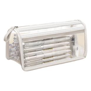 双层透明笔袋考试专用文具盒铅笔袋大容量文具袋简约2022年新款一年级高颜值女孩初中高中小学生女生男孩款