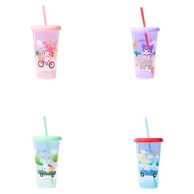 名创三丽鸥环球生活集吸管塑料杯