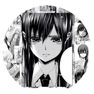 96张二次元citrus黑白漫画贴纸柑橘味香气diy手机笔记本贴画防水