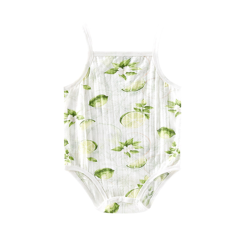 婴儿包屁衣夏薄款纯棉吊带爬服