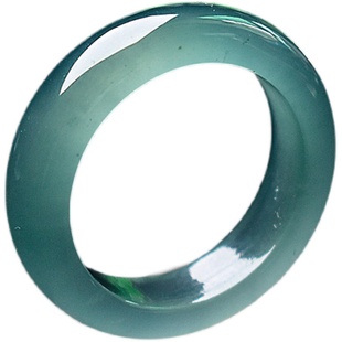 正品 高冰蓝水戒指翡翠A货天然玉石玉指环男款冰种玉戒指女款戒圈