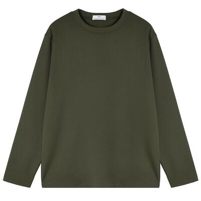 高级感条纹空气层长袖T恤男