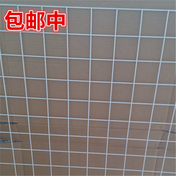 白色加粗网片网格展示架超市铁丝货架上墙婚礼装饰铁网展架幼儿园