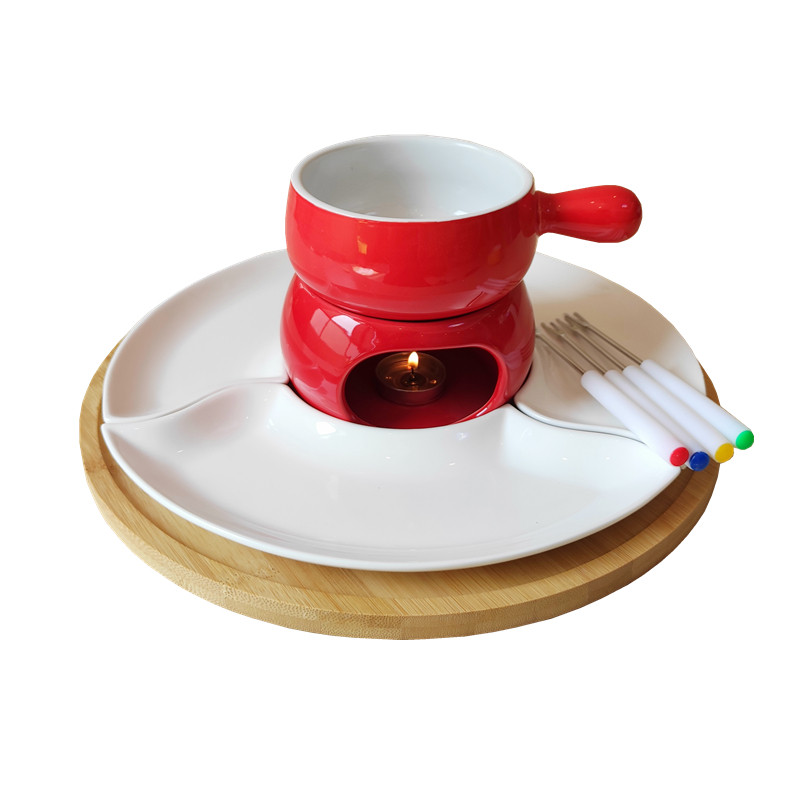 潮韵陶瓷巧克力炉奶酪芝士火锅炉套装奶茶甜品炉子冰淇淋火锅融炉