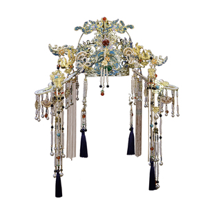 尹霞饰品中式新娘头饰凤冠宋制头冠明制汉服发冠新款重工夸张大气