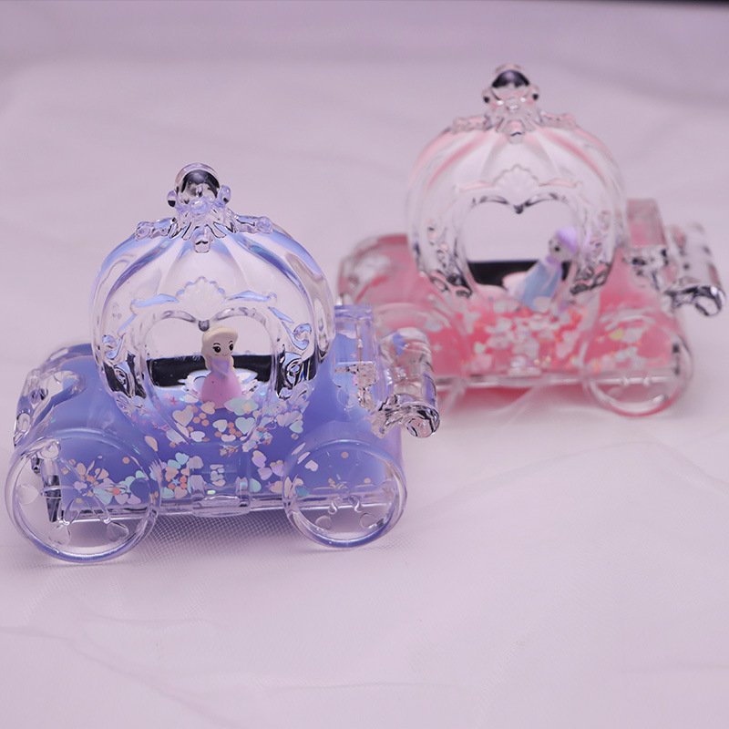 22少女心南瓜马车油滴液体笔批发摆件小夜灯礼物插装饰水桌面创意