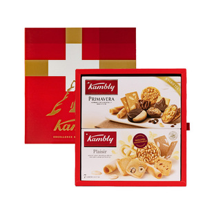 【自营】Kambly金宝丽瑞士进口零食什锦饼干礼盒355g巧克力曲奇饼
