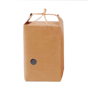 私房茶礼盒手提牛皮纸茶叶包装袋开窗茶叶大米杂粮包装纸袋定制