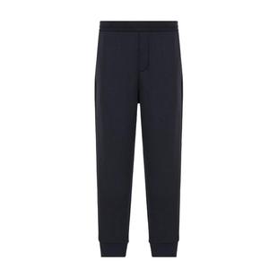 EMPORIO ARMANI/阿玛尼秋冬男士松紧腰慢跑加绒宽松锥形束脚卫裤