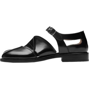 Maison Margiela马吉拉黑色Tabi分趾玛丽珍皮鞋单鞋休闲鞋子