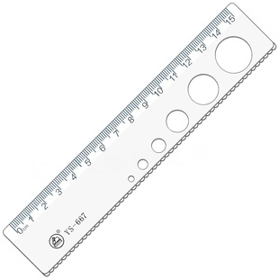 【小学生用 儿童直尺】曲线直尺15cm学生透明塑料直尺带波浪多功能刻度清晰用平行尺绘图画测量洞洞尺