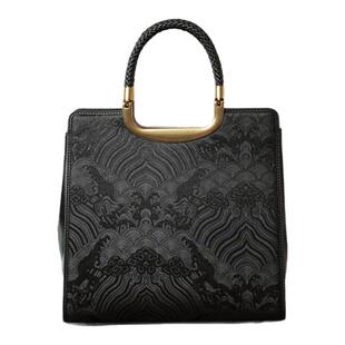 良锦记新中式香云纱真丝包包非遗宋锦手提包女生婚包妈妈生日礼物