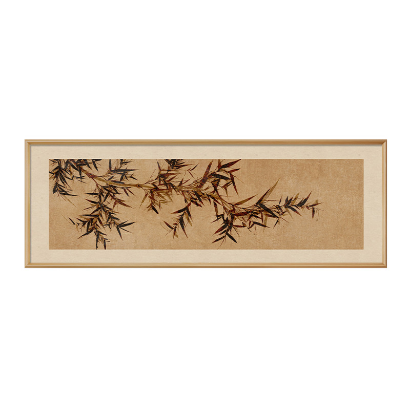 新中式墨竹图茶室背景墙装饰画