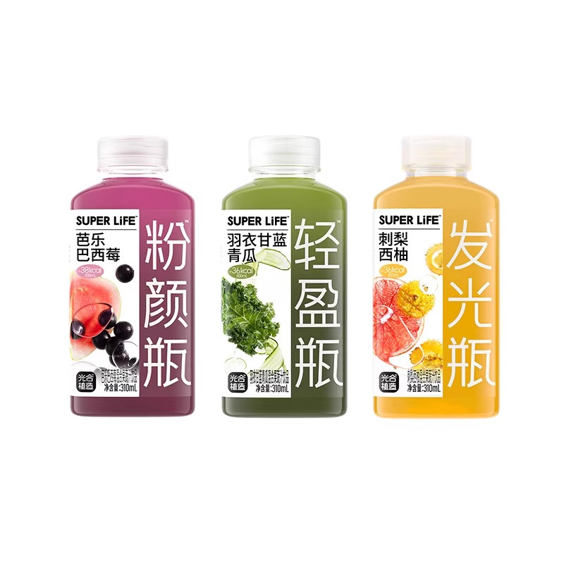 光合植造SUPERLIFE果蔬汁系列 轻盈瓶粉颜瓶发光瓶混合果蔬汁饮料